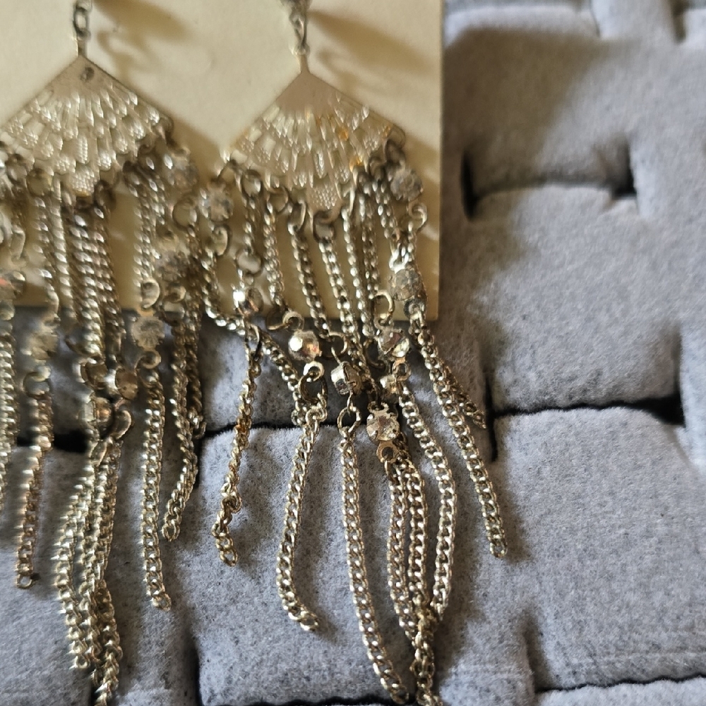 Source Unknown Silver Dangle Earrings - image 2